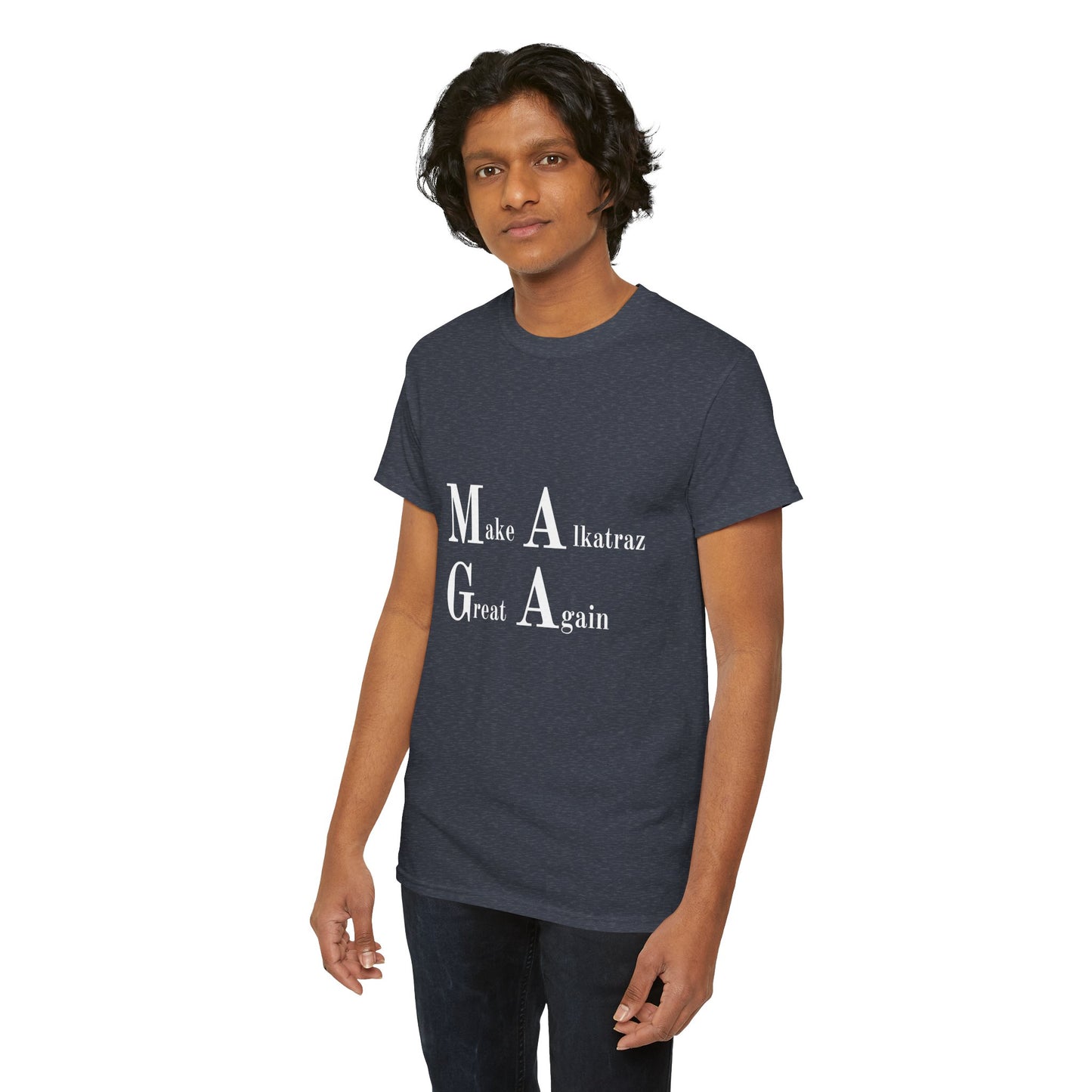 Make Alkatraz Great Again Unisex Heavy Cotton Tee - Fun and Casual Tee for Summer Wear